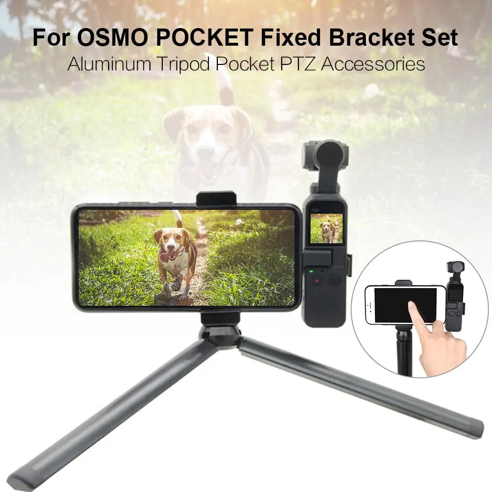 Портативный ручной фиксированный кронштейн для DJI OSMO Карманный Алюминиевый Штатив карманный PTZ держатель мобильного телефона Spot аксессуары для камеры