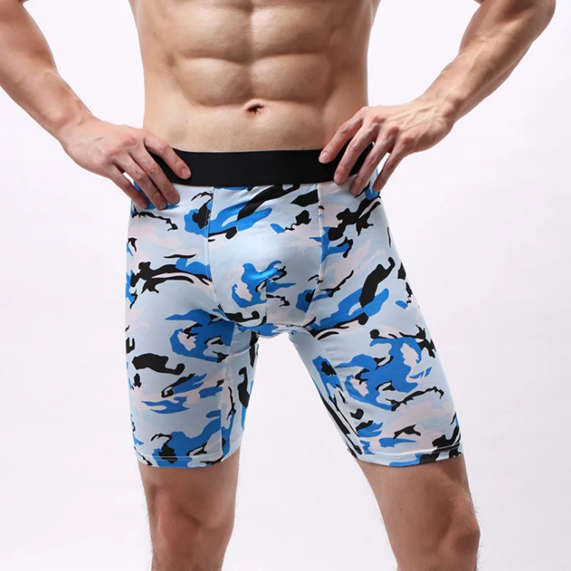 light blue Хлопковые боксеры, длинные Ethika размера плюс, нижнее белье Ethika, мужское нижнее белье, Calecon, боксеры, Homme, сексуальные боксеры для мужчин, нижнее белье, шорты, 5XL - Цвет: light blue