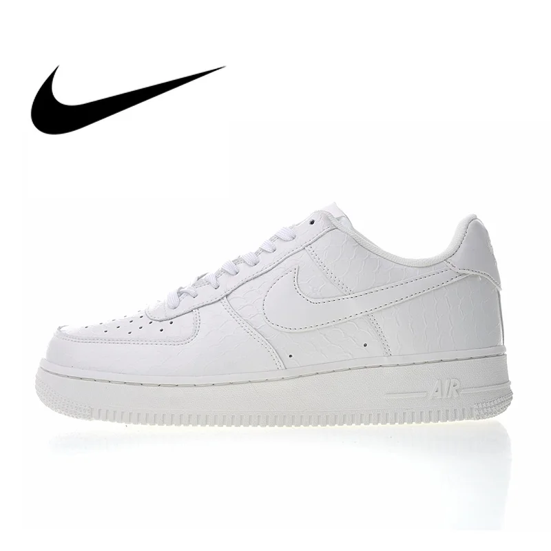 Оригинальный Nike Оригинальные кроссовки Air Force 1 07 LV8 белый КРОК Для Мужчин's Скейтбординг обувь кроссовки дизайнер Спортивное 2018 Новый 718152-106