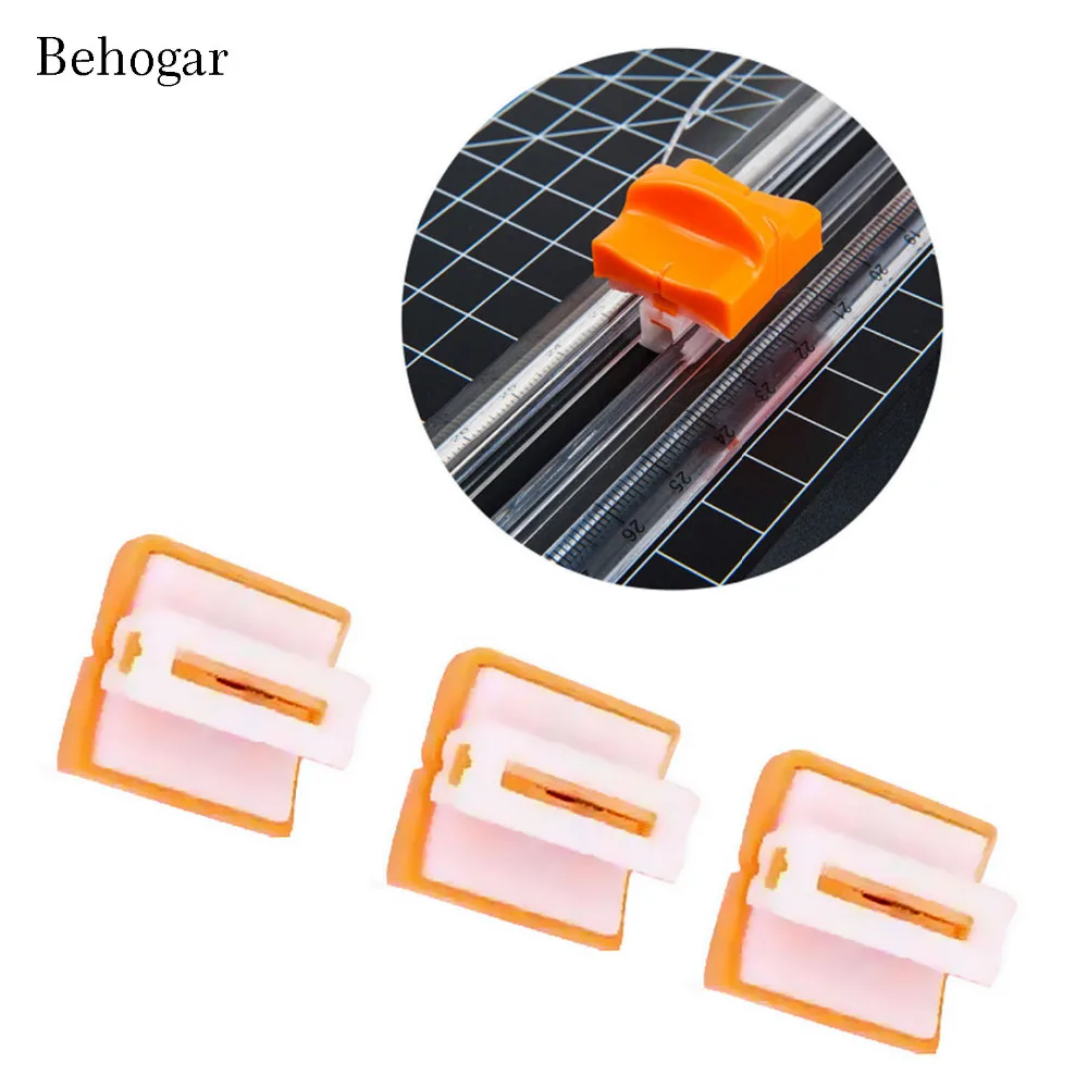 

Behogar 3pcs Paper Trimmer Replacement Blades w/Automatic Security Safeguard for JIELISI 909-1 4 5 6 Paper Cutter Accessories
