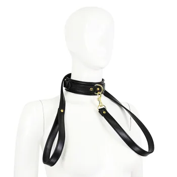 Thierry BDSM Products Bondage PU Leather Collar With Leash Erotic Sex Toys Restraint Fetish Adult Games Sex Toys For Couples 5