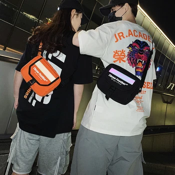 

2020 New Street style Japanese retro girl canvas Zipper shoulder bag Unisex Crossbody Bag Women bag Teenagers Messenger Bag