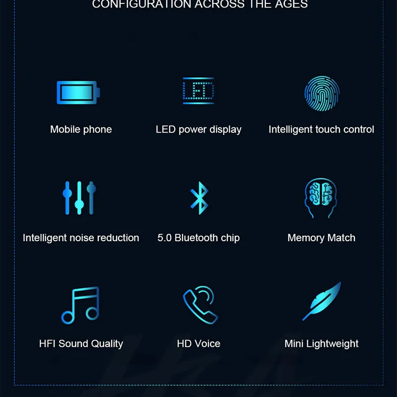 TWS Bluetooth V5.0 наушники беспроводные стерео спортивные наушники гарнитура сенсорный наушник