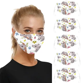 

Outdoor Mouth Face Cute Dinosaurs Children Half Face Dustproof Face Black Mouth Muffle Washable Reusable Windproof Toiletry Kits