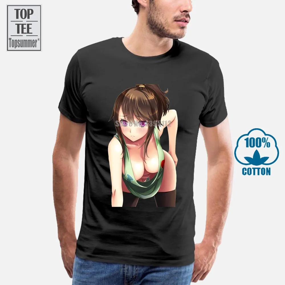 Waifu Otaku Lewd Hentai футболка Ahegao Мужские футболки в стиле хип-хоп горячая Распродажа