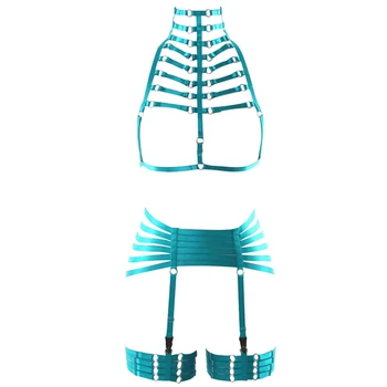 

Body Harness Bra Set Punk Gothic Tops Breast Belt Women Waist Garter Sexy Pole Dance Club Body Bondage Sexy Lingerie Plus Size