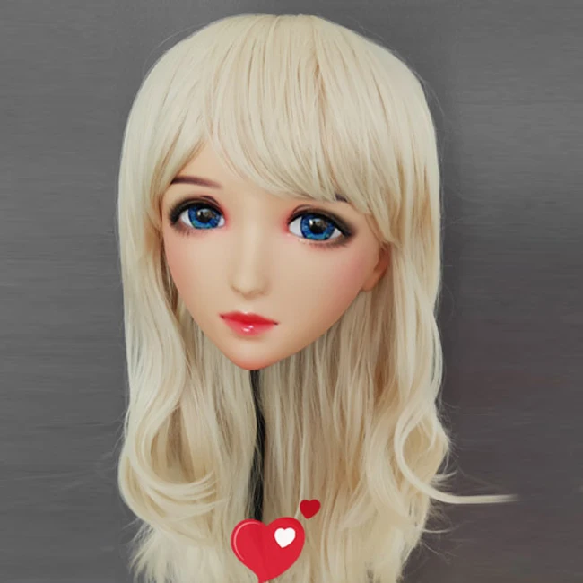Mo-03) женские милые девушки смолы половина головы кигуруми BJD глаза кроссдресс в стиле японского аниме маска Лолиты с глазами и парик