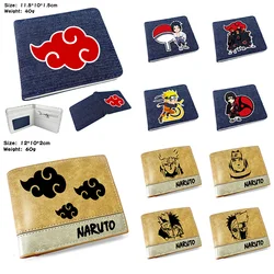 Naruto Anime wallet school Cartoon Sasuke Uchiha Itachi Kakashi Student wallet Coin Purse Birthday Party Christmas Gifts for Boy