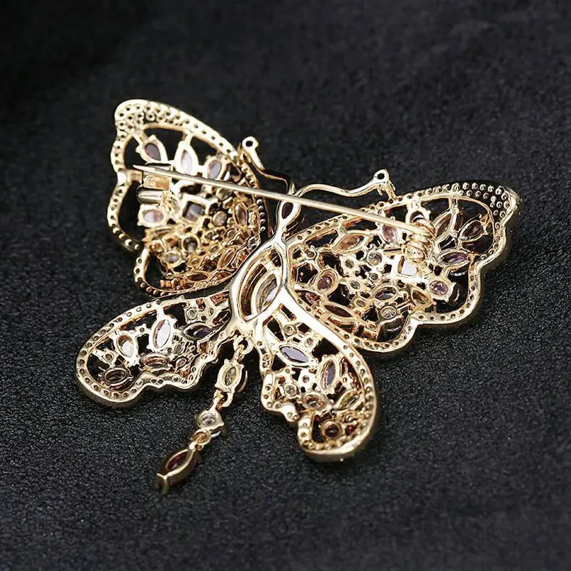 SINZRY Горячие Блестящие бабочки зимние броши булавка личность насекомых модные ювелирные изделия