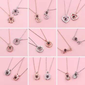 

A hundred languages, I love you. Women's projection necklace. A deer has your clavicle pendant on the shelf. Jewelry genie