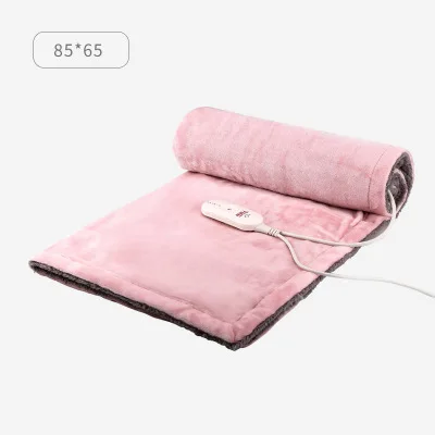 85*65 см Фланелевое моющееся электрическое одеяло, мягкое теплое одеяло до колена, спальный матрас с подогревом, теплый коврик - Цвет: Pink