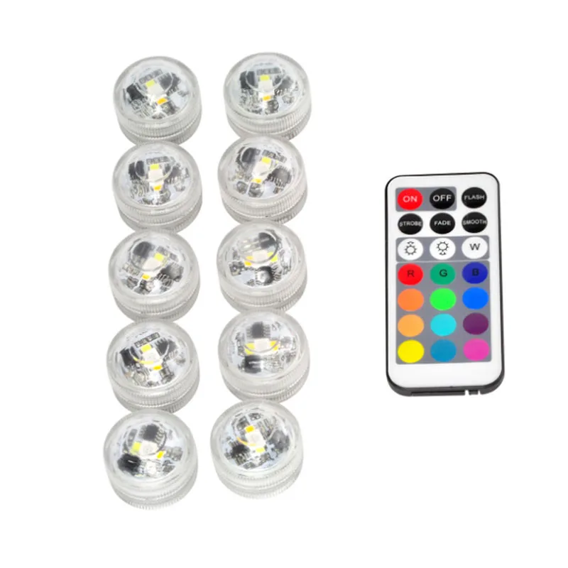 IP68 водонепроницаемый плавательный бассейн батарея работает RGB погружной светодиодный подводный свет для аквариума Свадебная вечеринка пруд Verlichting