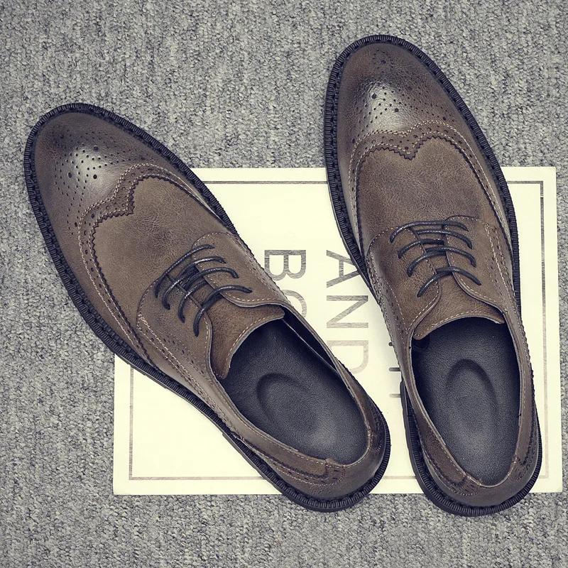 new Handmade Mens Wingtip Oxford Shoes 