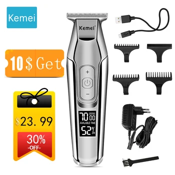 

Kemei Professional Hair Clipper LCD Display Barber Baldheaded Beard Hair Trimmer for Men DIY Cutter Electric Haircut Machine 3
