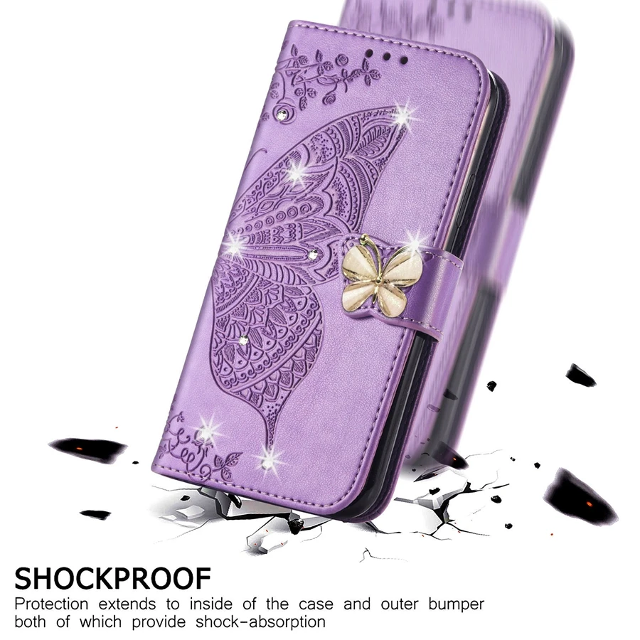 Wallet Leather Butterfly Case For Samsung Galaxy A03 A12 A13 A23 A32 A50 A51 A52 A53 A71 A72 A73 S22 S21 S20 Plus Ultra FE S10 galaxy s22+ clear case