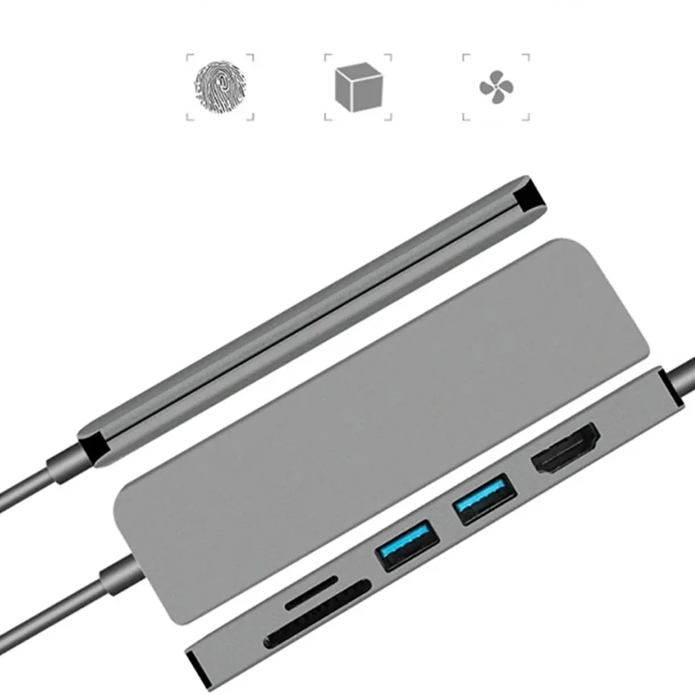 С 2 USB 3,0 usb-хаб USB 3,0 Многофункциональный кард-ридер тип-c до USB3.0+ USB2.0+ TF type C PD адаптер зарядный USB-C концентратор