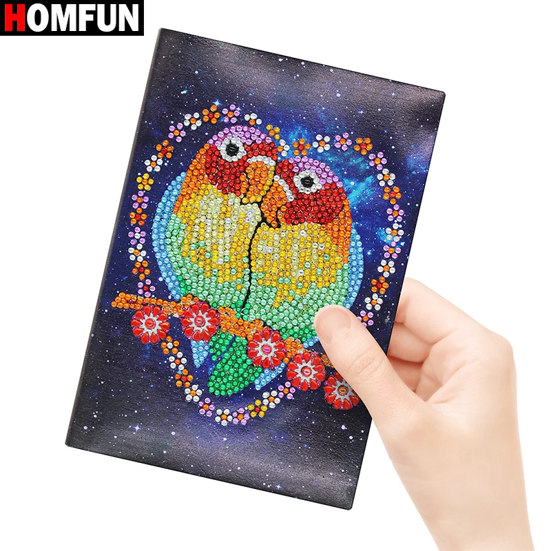 HOMFUN A5 блокноты 5D DIY алмазная живопись специальная форма Дневник Книга Алмазная вышивка крестиком Стразы Декор подарок