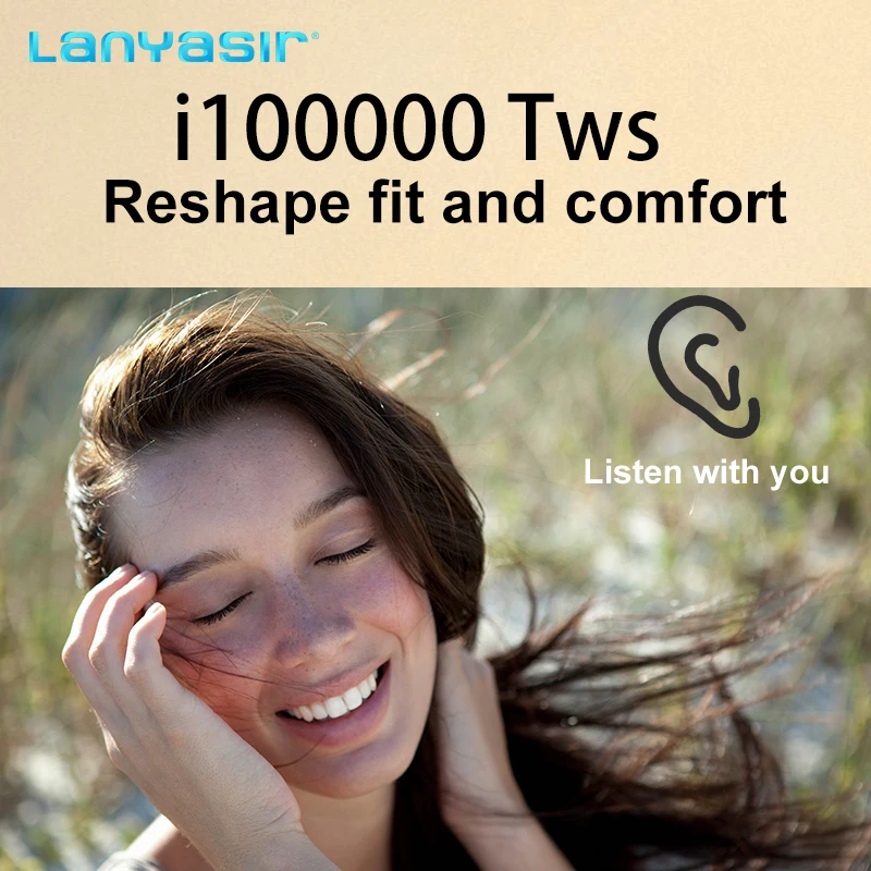 Lanyasir новые i100000 TWS 1:1 Супер копия беспроводные Bluetooth наушники pk w1 h1 1536u чип i500 i10000
