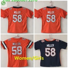 А+++ качество для женщин 58 фон Миллер для девушек Джерси Оранжевый Синий S-2XL Денвер