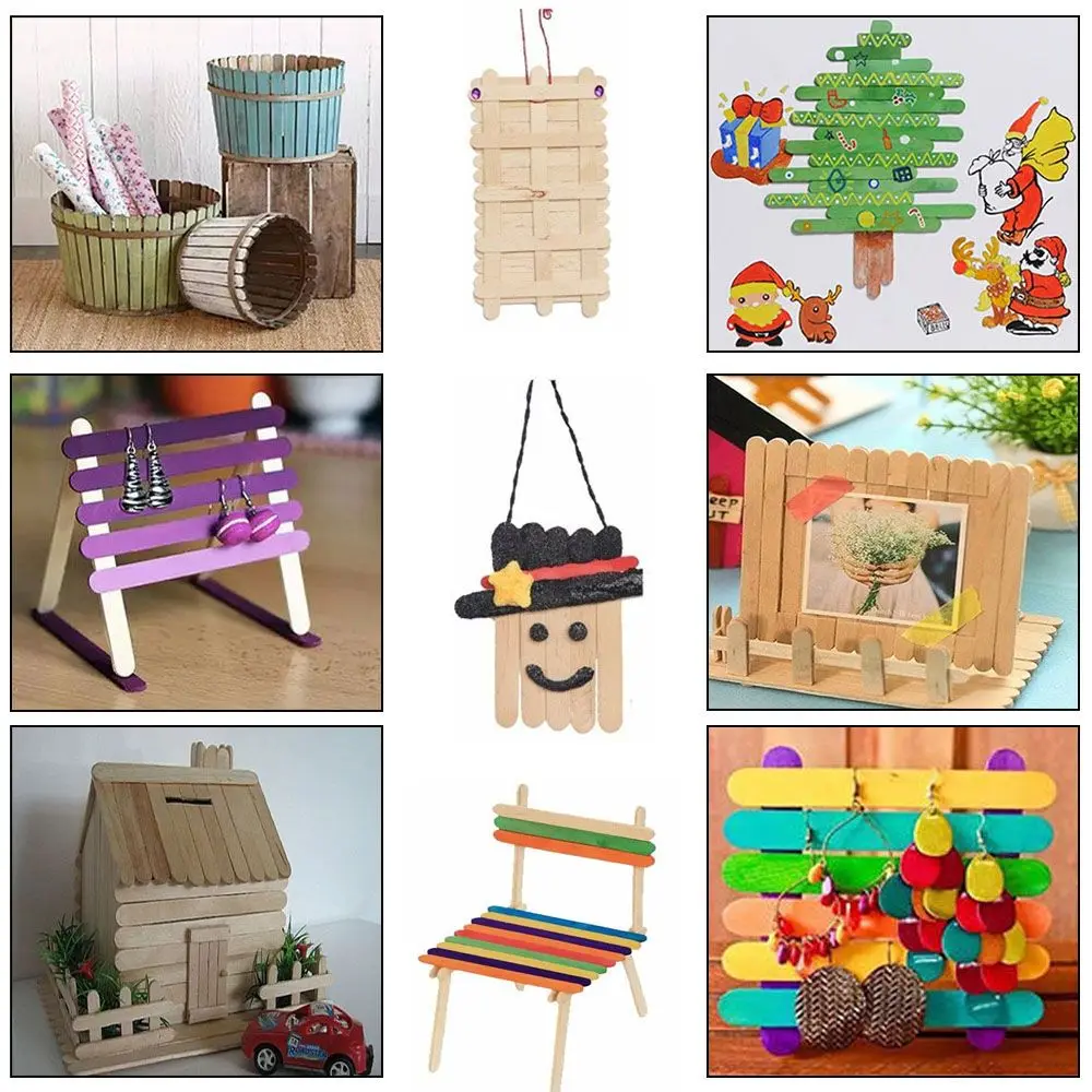 50 шт. забавные интересные DIY деревянные палочки для Фруктового мороженого креативная геометрическая форма индивидуальная мозаика ручной работы художественная головоломка горячая распродажа