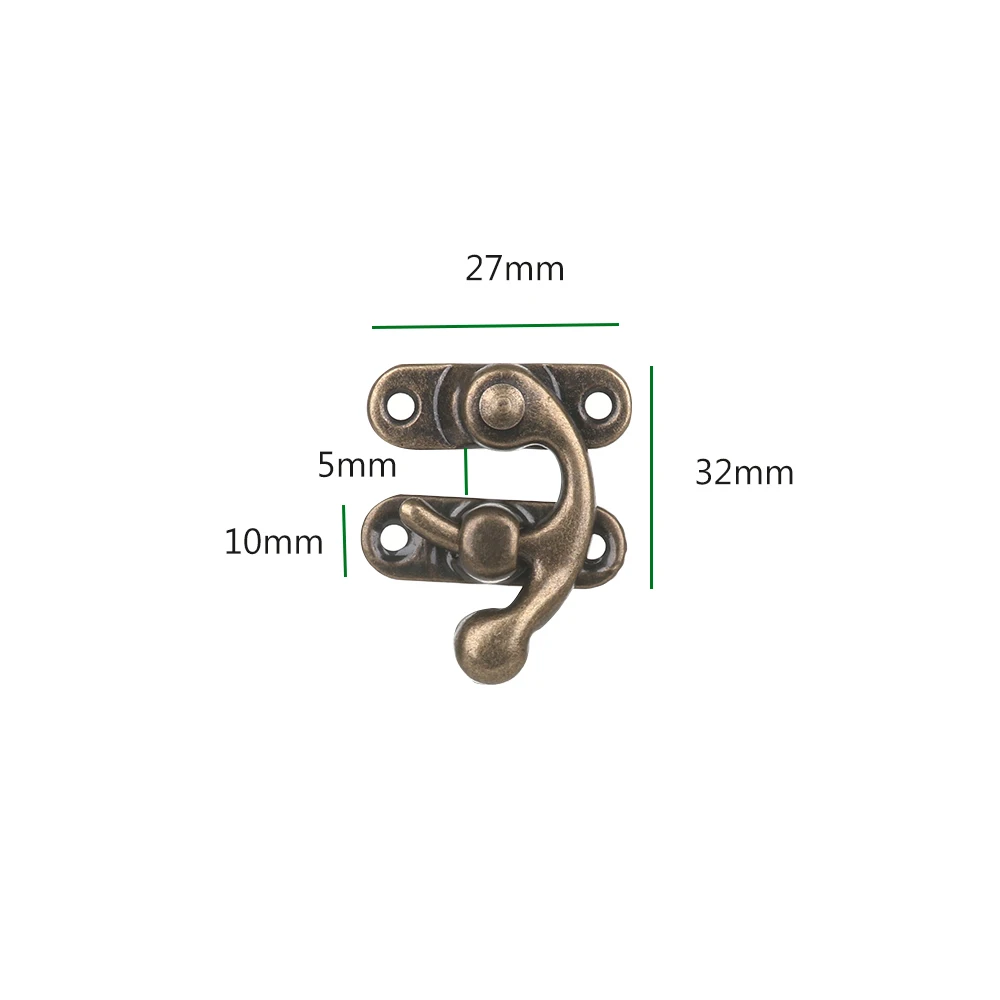 Vintage Metal Hardware Furniture Latch Clasps Lock Padlock Hasp 10Pcs toggle latches jewelry box hasps decorative latches furniture hardware