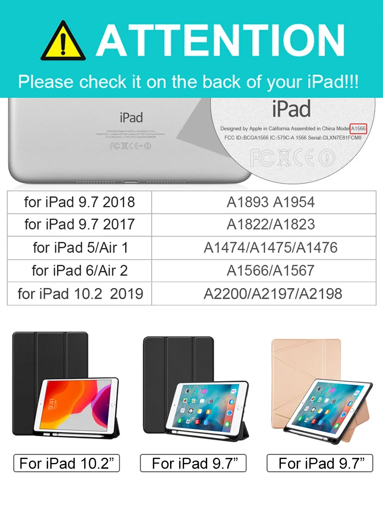 Чехол для ipad 10,2 чехол для ipad 7 Мягкий ТПУ чехол для планшета с карандашом держатель для ipad 9,7 funda capa