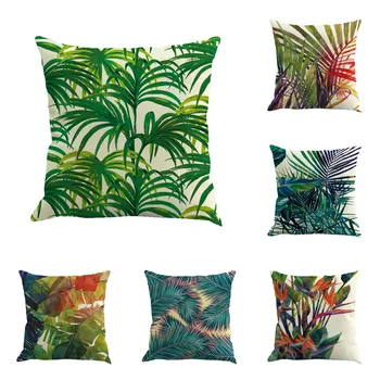 

Colored Leaf Cushion Covers 45x45 cm Square Throw Pillow Cover for Car Chair Sofa 1 Piece Polyester Pillowcase Home Decorations