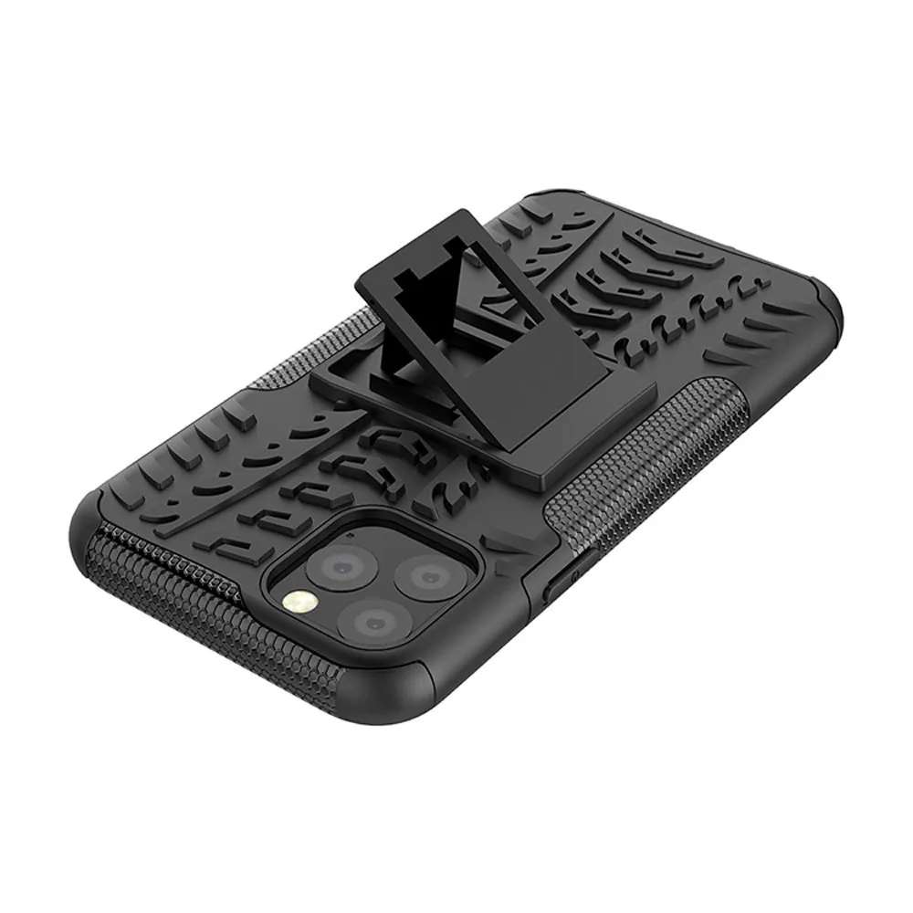 For Iphone 11 PRO MAX  scratch-resistant Shockproof Phone Case Luxury Hard Matte Cover with kick stand  High Quality Phone Case
