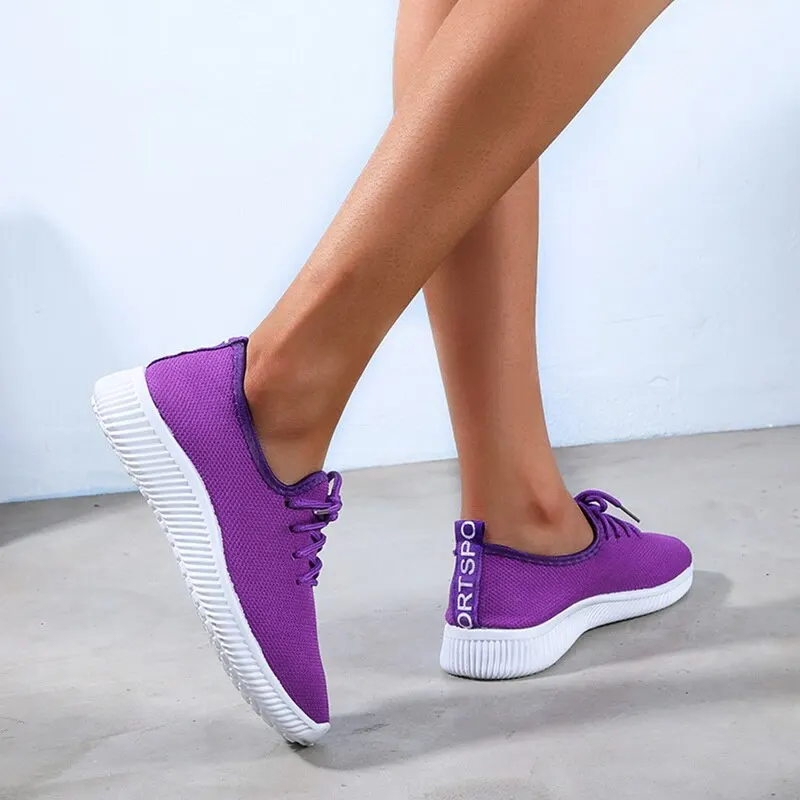 SHUJIN/женские кроссовки; уличная спортивная обувь для бега; сетчатая повседневная обувь с легкой подошвой