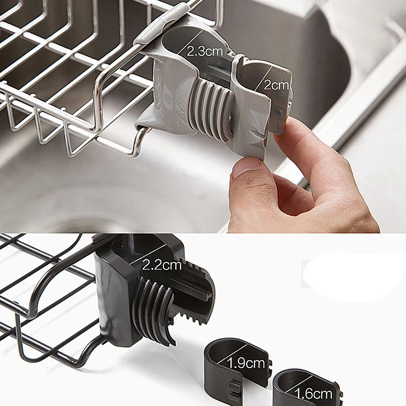 Stainless Steel Hot Sink Hanging Storage Rack Holder Faucet Clip Bathroom Kitchen Dishcloth Clip Shelf Drain Dry Towel Organizer