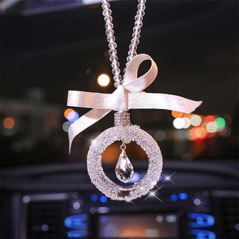 Car accessories interior with diomand crystal drop pendant car Star pendant men and women handmade inlaid ornaments decoration - Название цвета: 02