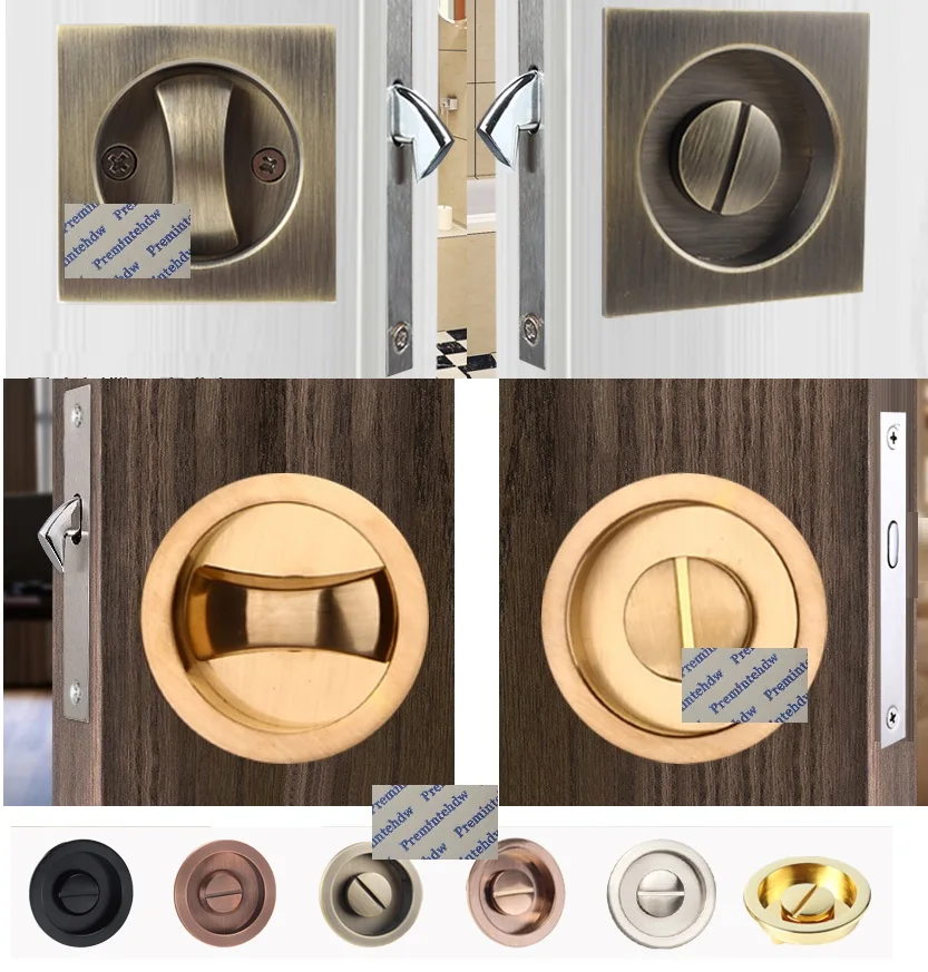 Keyless Bed Bathroom Door Mortise Lock Flush Recessed Finger Pull Thumbturn Square Round Pocket Sliding Door Hooking Bolt Keyless Bed Bathroom Door Mortise Lock Flush Recessed Finger Pull Thumbturn Square Round Pocket Sliding Door Hooking Bolt