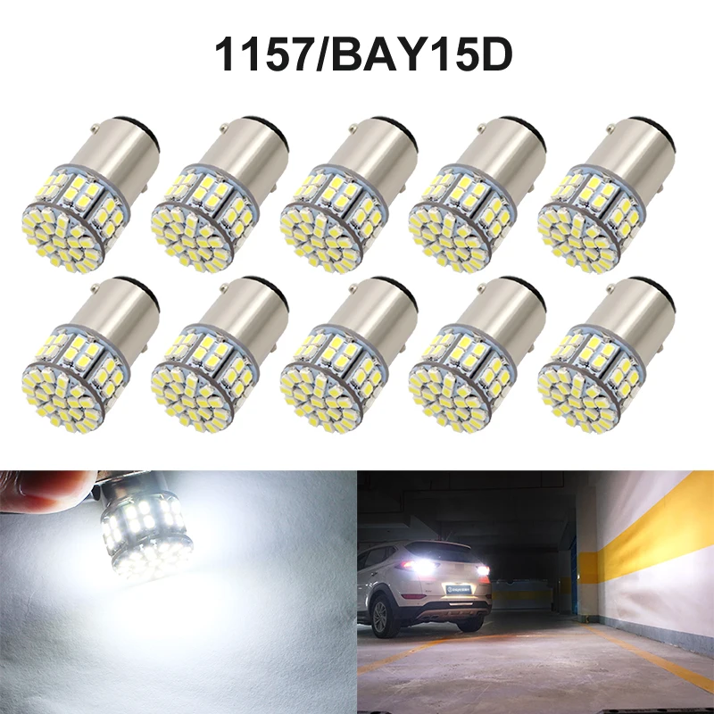 10 шт. BA15S 1156 P21W 1157 BAY15D 1206 50SMD Светодиодные Автомобильные стоп сигналы сигнал