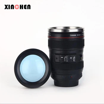 

Creative camera lens water cup thermal camera lens cup black and white stainless steel coffee Mugs