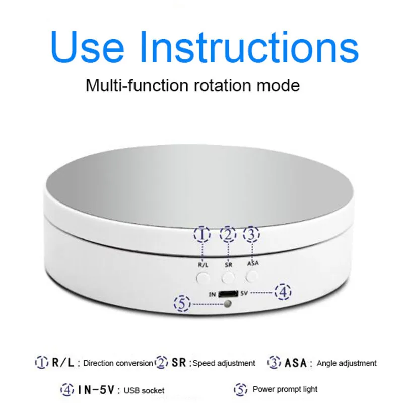  High Power Electric Rotating Jewelry Display Stand Base Jewelry Organizer Turntable Jewellery Packa