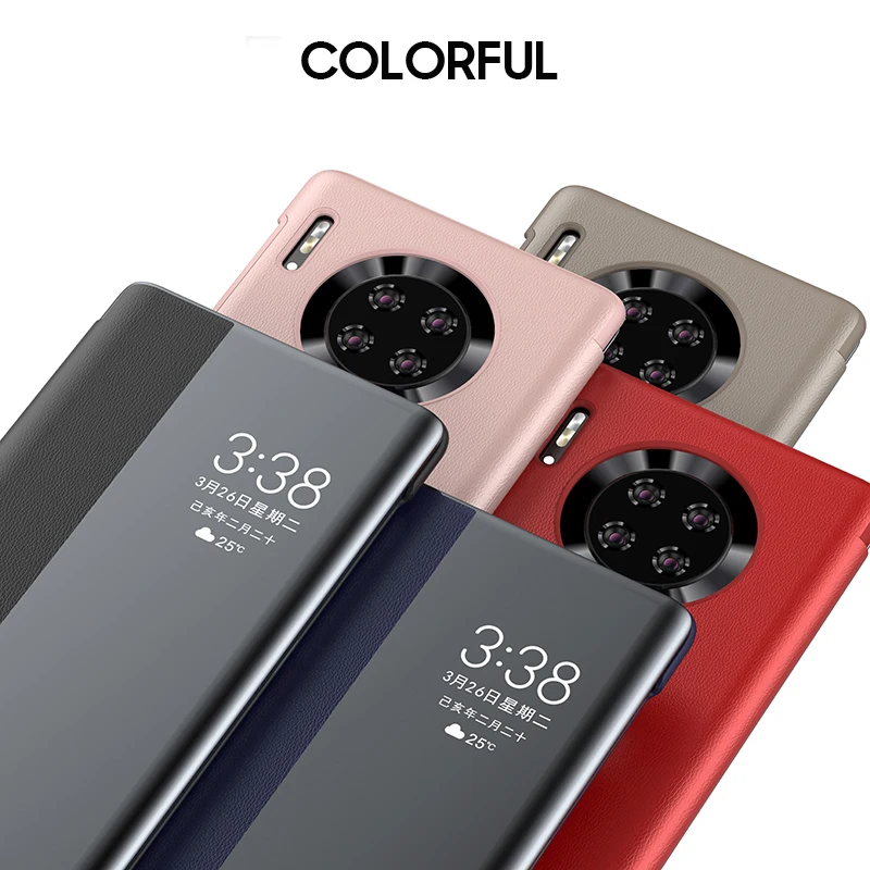 Для huawei mate 30 Pro флип чехол для huawei mate 30 20 Pro x Smart touch прозрачный вид Флип кожаный чехол mate 30 20X Пробуждение спящий противоударный защитный бренд Cenmaso высококачественный чехол для мобильного f