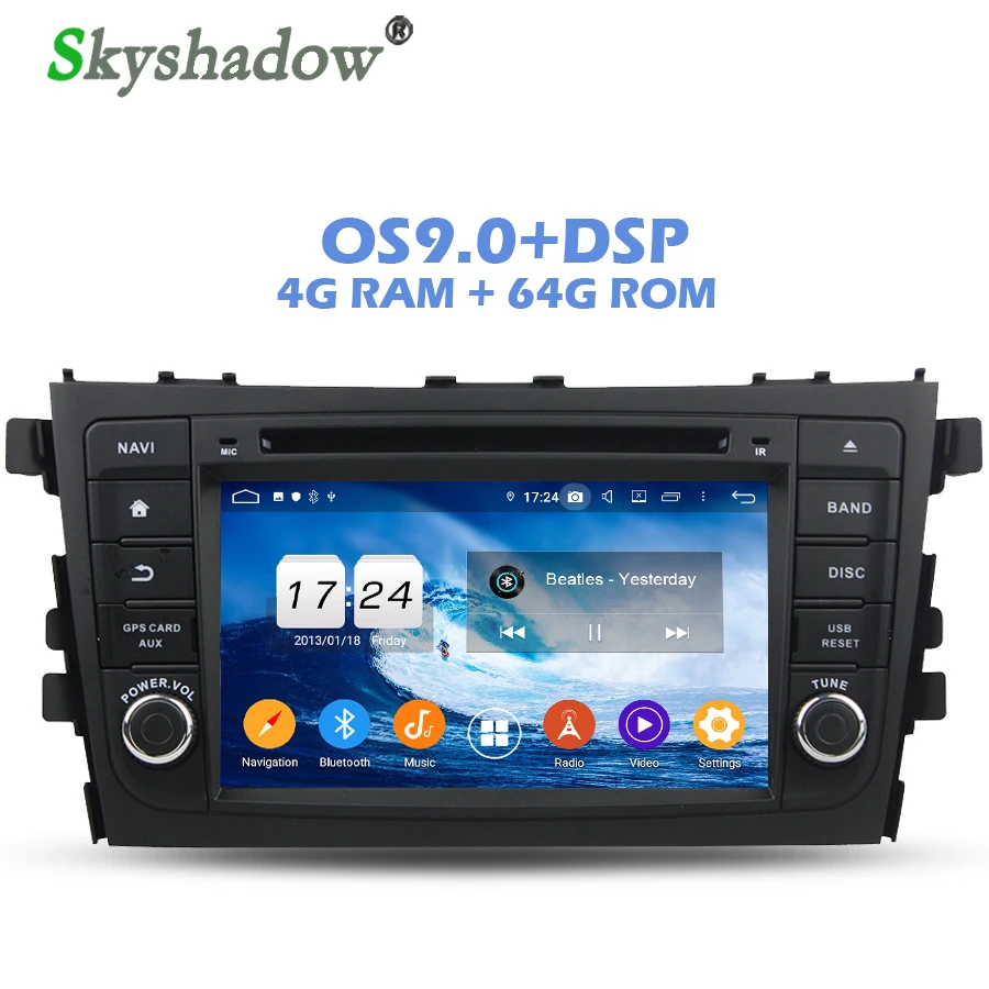 Ips DSP Android 9,0 4 Гб ram 64 Гб rom автомобильный dvd-плеер Wifi 4G Bluetooth RDS радио gps карта для SUZUKI ALTO CELERIO CULTUS-16