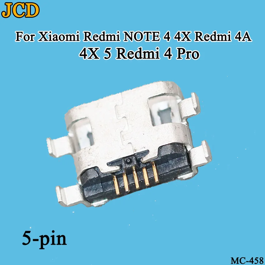 JCD 100 шт./лот для Xiaomi Redmi Note 4 4X/Redmi 4A 4X5/Redmi 4 Pro USB разъем для зарядки