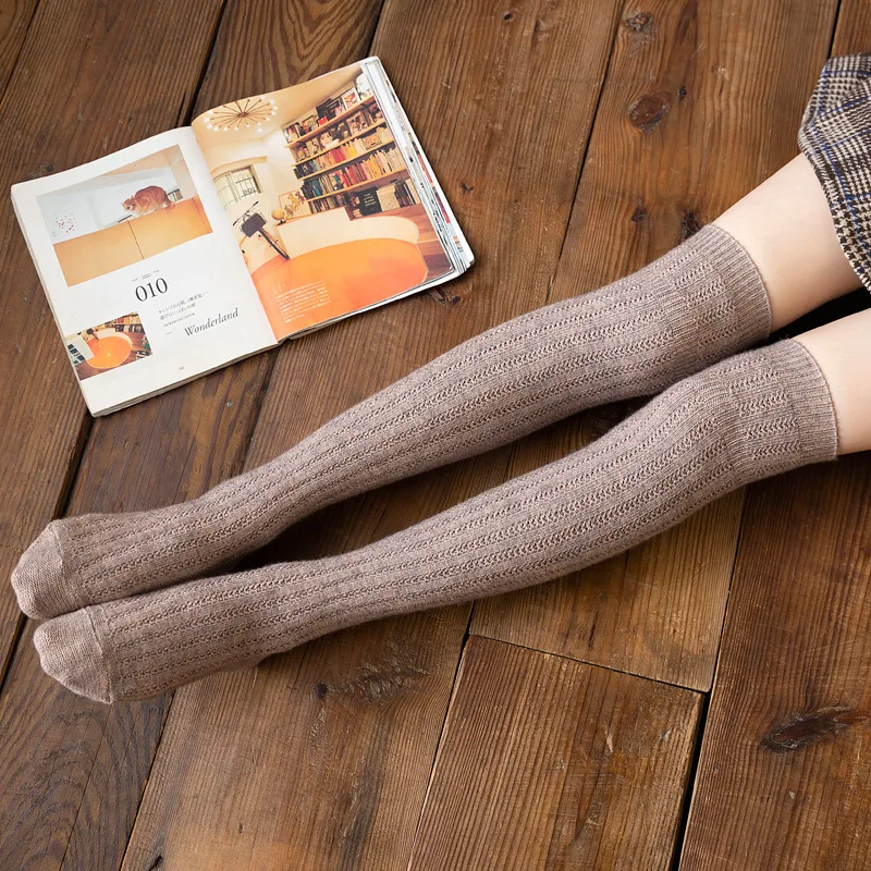 Dreamlikelin/осенне-зимние теплые Плотные хлопковые Женские однотонные чулки в стиле Харадзюку