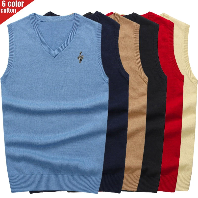 Mejores Ofertas Suéteres de algodón 100% para hombre, Jersey ajustado de punto, Color sólido, estilo coreano, ropa informal, novedad de 2021 GmJ9Xl0V1