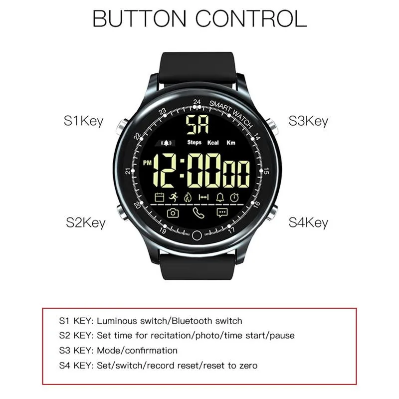 EX18 IP68 стальные Смарт-часы для мужчин и женщин Reloj умные спортивные подходят