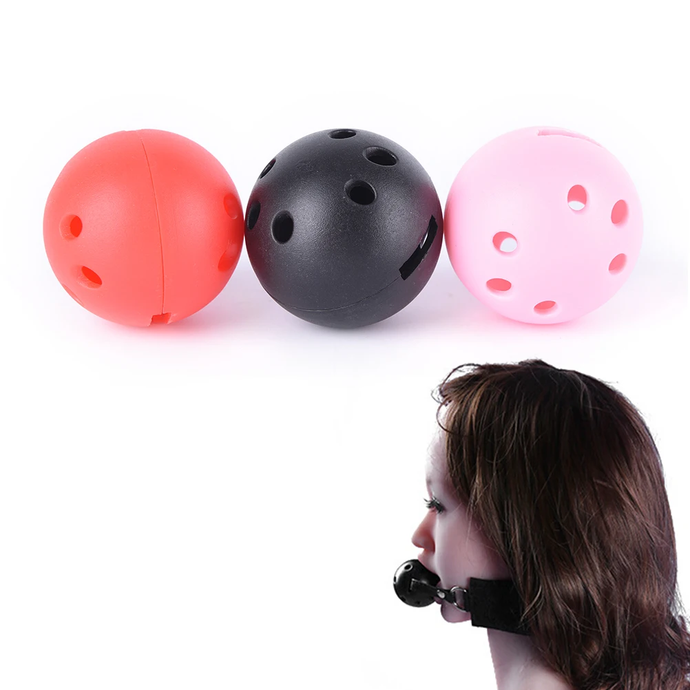 2 PCS Ball Open Mouth Gag Bondage Product Adult Game Slave Restraints Roleplay Toys Color Random