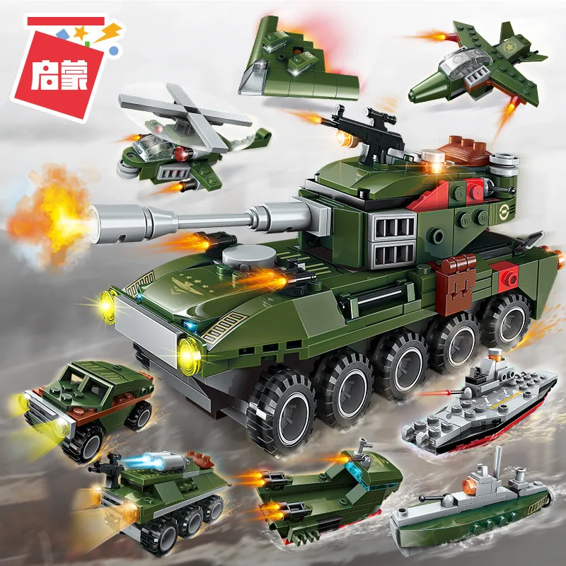 ENLIGHTEN 361 шт. военные автомобили самолет разрушитель оружие модель техника
