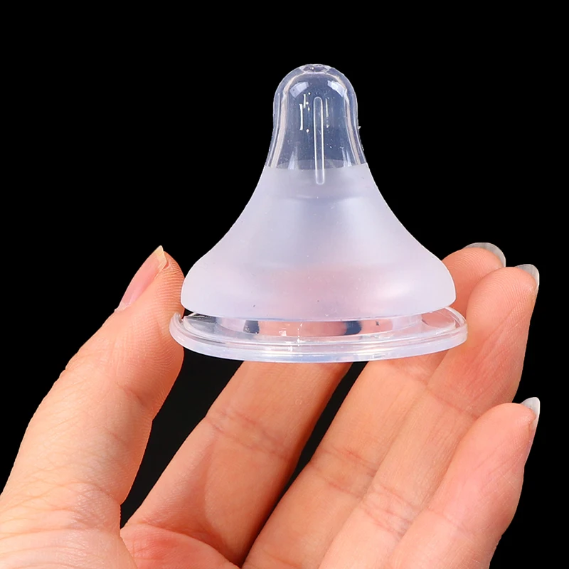 Baby Newborns Soft Safety Liquid Silicone Pacifier Nipple Natural Flexible Replacement Accessories For Wide Mouth Milk Bottle