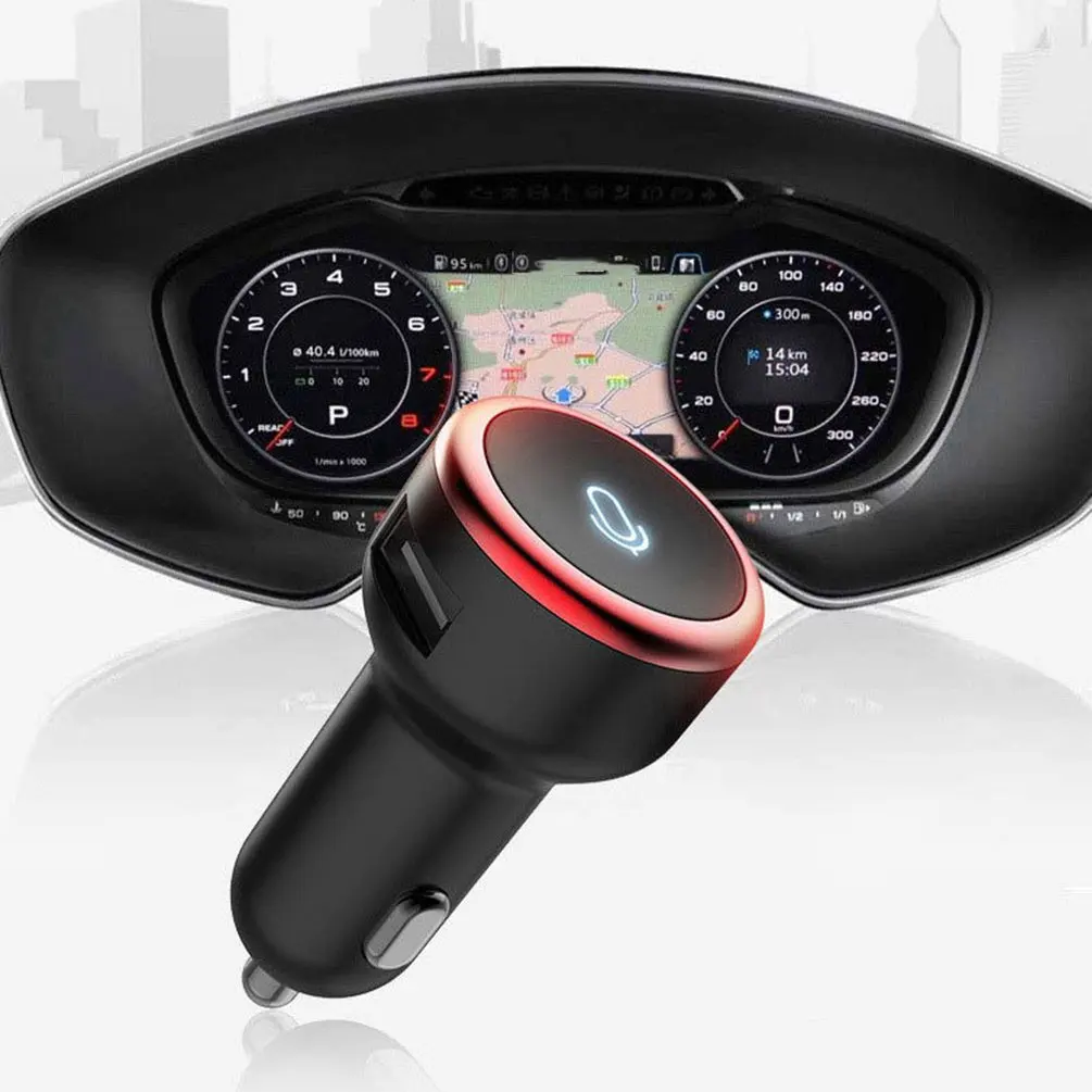 Автомобильный многофункциональный беспроводной MP3-плеер в автомобиле, fm-передатчик, беспроводное ЖК-зарядное устройство с двумя usb-портами, винтажное радио
