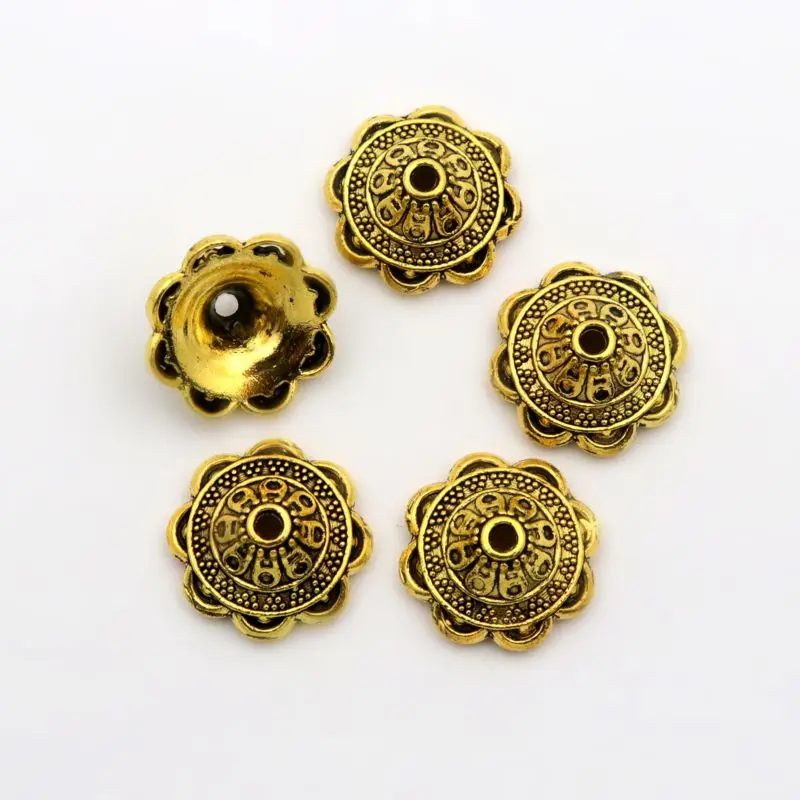 10 Stücke 16x6mm Große Blume Lose Sparer Ende Perlenkappen für Schmuck Finden Diy Beadworks Zubehör Komponente Großhandel – Detail 3