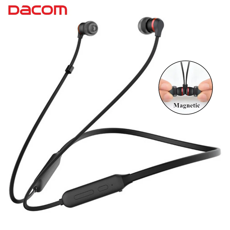 

DACOM L06 Wireless Bluetooth Earphone Stereo Magnetic In Ear Sports Headset with Mic Handsfree Calls for iPhone Xiaomi MP3