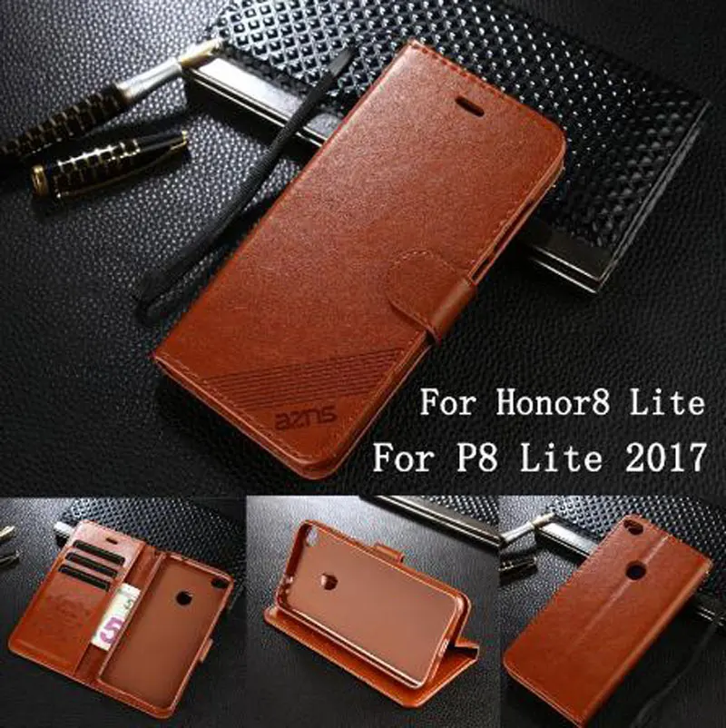 Чехол для Huawei P8 Lite 2017 / Honor 8 высококачественный чехол книжка из искусственной кожи