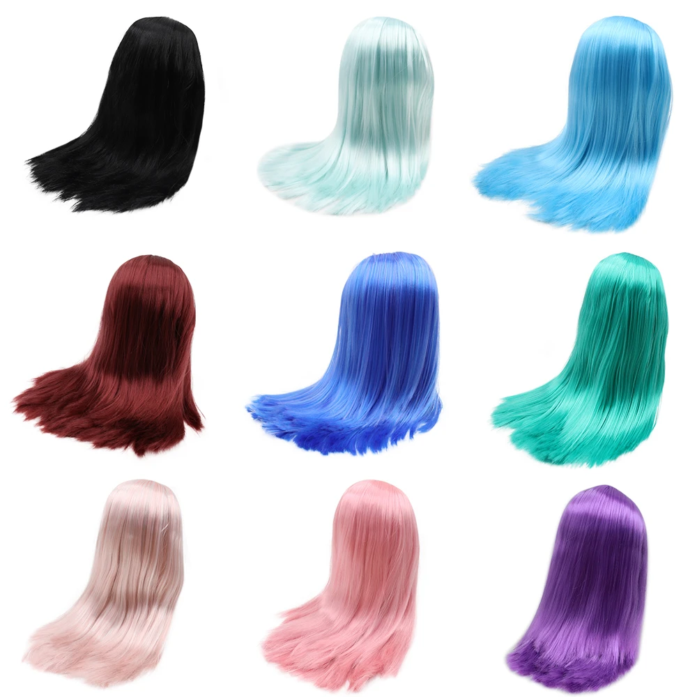 DBS blyth doll icy doll RBL wig only rbl scalp and dome straight hair for  DIY custom anime blue hair purple hair black hair|Dolls Accessories| -  AliExpress