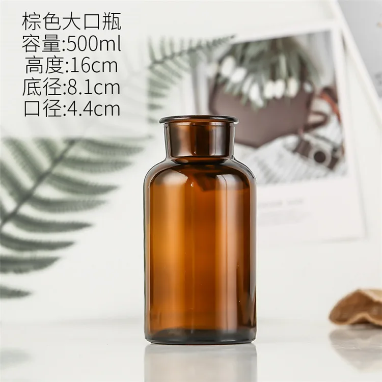 500ml-5 Скандинавская стеклянная Цветочная композиция для вазы, гидропонная Настольная Ваза, украшение дома, Цветочная ваза для цветочного украшения - Цвет: 500ml-5